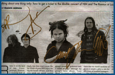 Him & The Rasmus - Autograph session in Moscow (03.02.06, «Soyuz»)